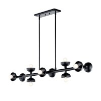 Pendelleuchte Schwarz Metall 121,9 cm lang H: max. 120 cm...