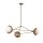 Hängelampe 3-flammig Metall Rattan Glas E14 B:101,4 cm