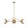 Hängelampe 3-flammig Metall Rattan Glas E14 B:101,4 cm