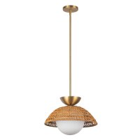 Hängeleuchte Rattan Glas Metall Ø 37,5 cm H:...