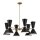 Kronleuchter verstellbar B: 98,4 cm 12x Metall E27 Modern