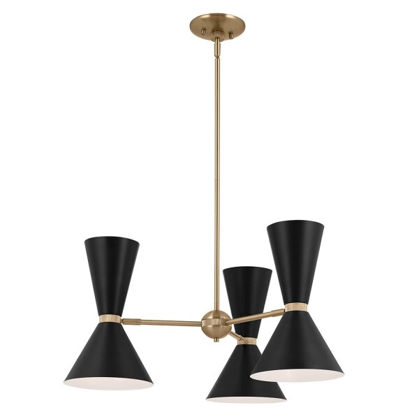 Kronleuchter Metall verstellbar B: 78 cm 6x E27 Modern