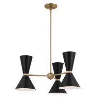 Kronleuchter Metall verstellbar B: 78 cm 6x E27 Modern
