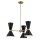 Kronleuchter Metall verstellbar B: 78 cm 6x E27 Modern
