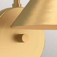 Wandlampe mit Schalter Dimmer 21,3 cm hoch E27 in Gold