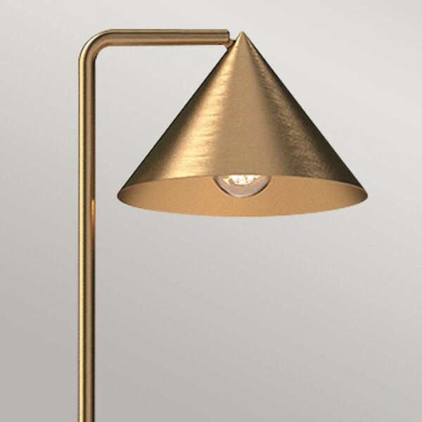 Stehlampe Metall 148,8 cm hoch in Gold E27 Dimmer Schalter