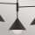 Pendelleuchte Metall Glas Schwarz 96,5 cm breit 3-flammig E27