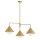 Hängeleuchte in Gold B: 96,5 cm H: max. 168 cm 3x E27