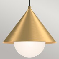Hängeleuchte E27 Metall Glas B: 34,3 cm in Gold...