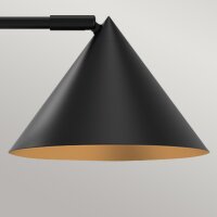 Schreibtischlampe Metall 51 cm hoch Schwarz verstellbar