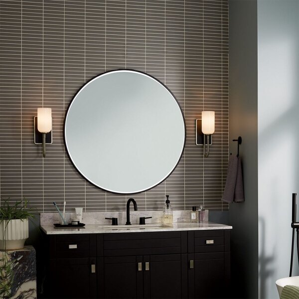 Badezimmerlampe LED G9 IP44 Glas Metall H: 33,8 cm 3000 K
