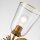 Wandleuchte Metall Glas H: 36,8 cm in Gold Antik E27