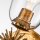 Wandleuchte Metall Glas H: 36,8 cm in Gold Antik E27
