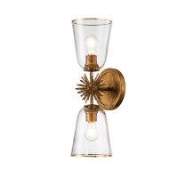 Wandleuchte Metall Glas E27 H: 55,9 cm Up Down Modern