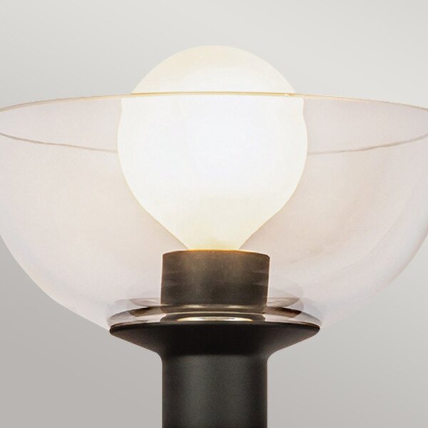 Wandlampe Metall Glas 29,2 cm hoch Schwarz E14 Modern