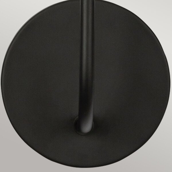 Wandlampe Metall Glas 29,2 cm hoch Schwarz E14 Modern