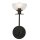 Wandlampe Metall Glas 29,2 cm hoch Schwarz E14 Modern