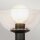 Wandlampe Metall Glas 29,2 cm hoch Schwarz E14 Modern