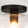 Deckenleuchte Schwarz Metall Glas D: 30,5 cm rund E27