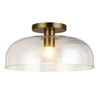 Deckenleuchte Glas Metall Ø 30,5 cm rund E27 Modern