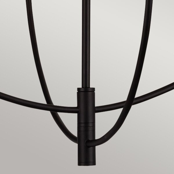 Kronleuchter Schwarz Metall Glas 67,3 cm breit 4x E14