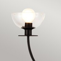 Kronleuchter Schwarz Metall Glas 67,3 cm breit 4x E14