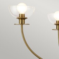 Kronleuchter mit Schirm B: 67,3 cm 4-flammig E14 Metall Glas
