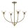 Kronleuchter mit Schirm B: 67,3 cm 4-flammig E14 Metall Glas