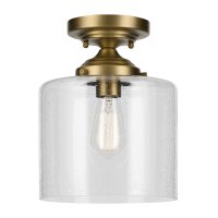 Deckenleuchte Glas Metall E27 &Oslash; 21,6 cm in Messing...