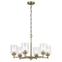Kronleuchter Metall Glas B: 66 cm H: max. 145,2 cm 6x E27