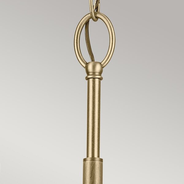Kronleuchter Metall Glas 45,8 cm breit H: max. 140,3 cm