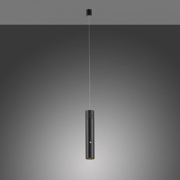 LED Akku Pendelleuchte Schwarz Metall Touch Dimmen 3 W