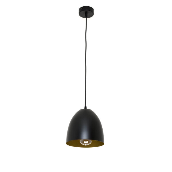 Hängelampe Schwarz innen Gold Ø20cm Esstisch ANNIE