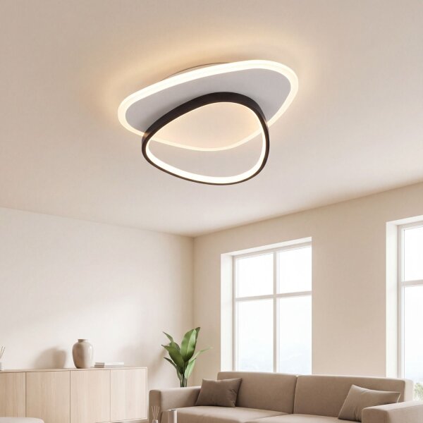 LED Deckenleuchte Schwarz Weiß 3000/4000/6500 K 35 cm