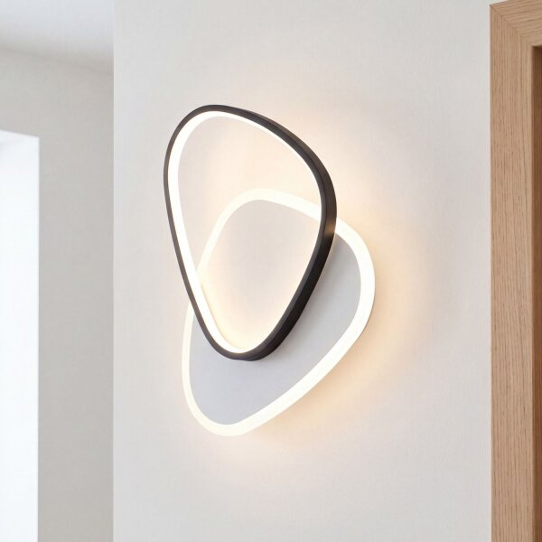 LED Deckenleuchte Schwarz Weiß 3000/4000/6500 K 35 cm