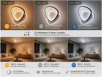 LED Deckenleuchte Schwarz Weiß 3000/4000/6500 K 35 cm