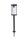 Sockelleuchte Schwarz Aluminium Glas E27 inkl IP44 76cm