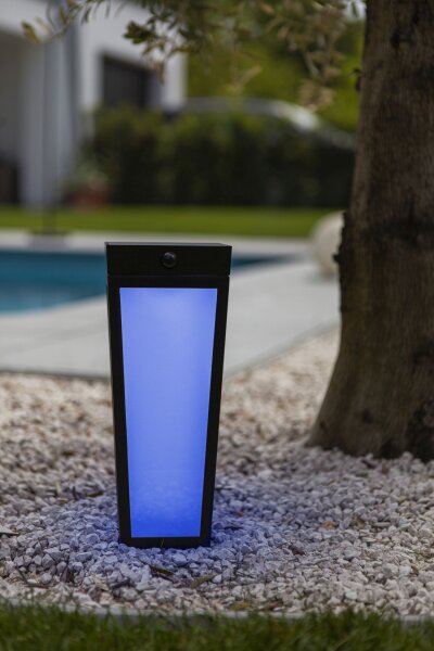 LED Solar Erdspießstrahler IP44 RGB Bewegungsmelder