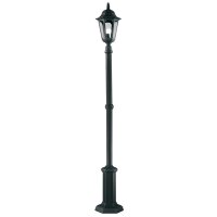 Mastleuchte Schwarz 180cm hoch IP44 E27 Rustikal