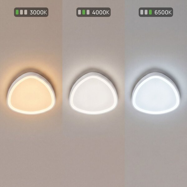 LED Deckenlampe Weiß Aluminium dimmbar 3000/4000/6500K