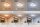 LED Deckenlampe Weiß Aluminium dimmbar 3000/4000/6500K