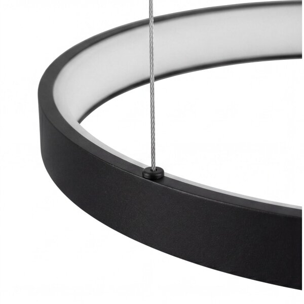 LED Pendelleuchte Alu Schwarz L:65 cm 3000/4000/6500 K