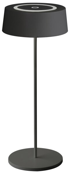 LED Akku Tischlampe Schwarz Touch Dimmer USB IP54 2 W