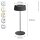 LED Akku Tischlampe Schwarz Touch Dimmer USB IP54 2 W