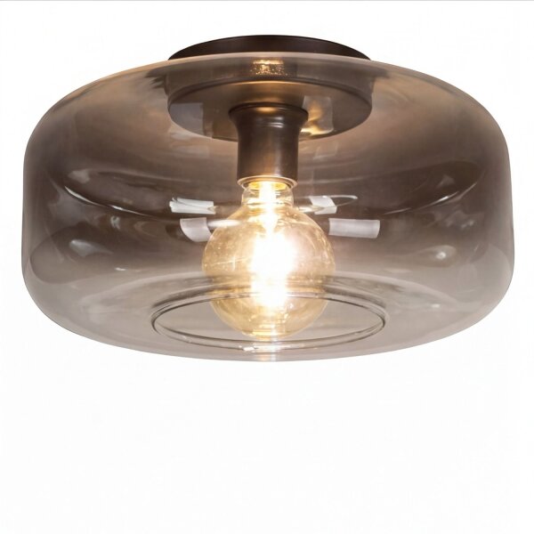 Deckenlampe Rauchglas Modern rund Ø35 cm E27 blendarm