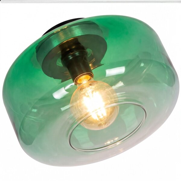 Deckenlampe Glas Grün Modern rund Ø35 cm E27 blendarm