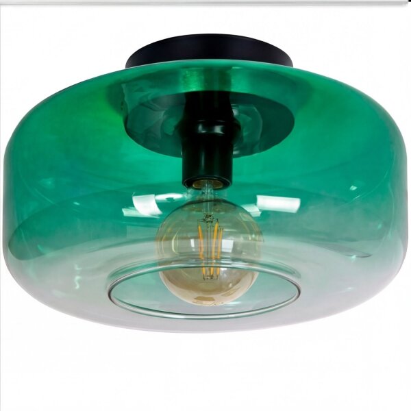 Deckenlampe Glas Grün Modern rund Ø35 cm E27 blendarm