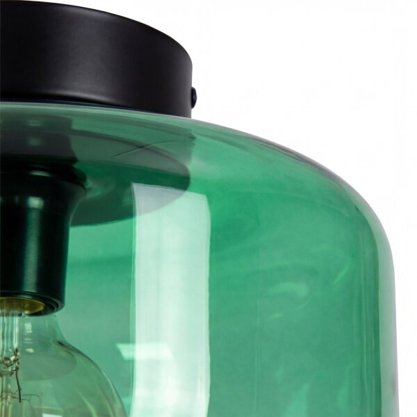 Deckenlampe Glas Grün Modern rund Ø35 cm E27 blendarm