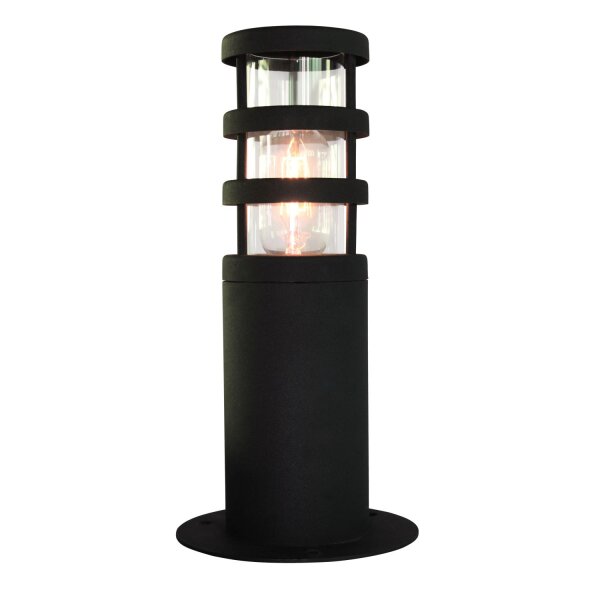 Wegeleuchte Edelstahl Schwarz IP44 E27 30 cm Poller