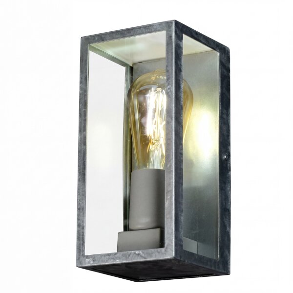 Wandlampe Außen verzinkt Aluminium E27 IP44 B:11,5 cm